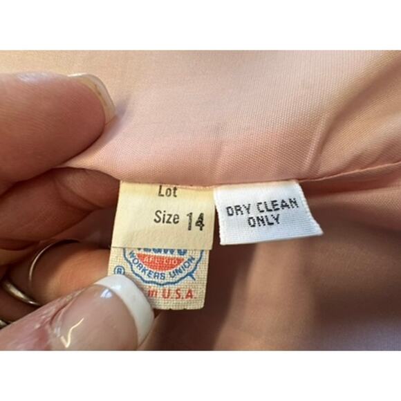 "RICHILENE" RARE! VTG 2 Pc.Set SZ 14 Formal Party Designer USA Metallic Threads - Picture 9 of 16